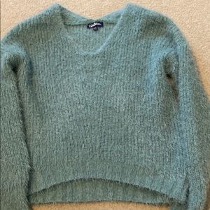 Eggshell Womens Fuzzy Sweater